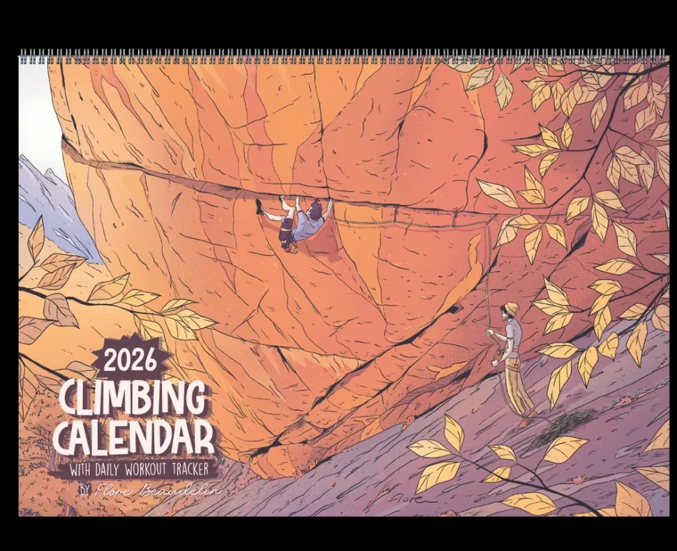 2026 Climbing Calendar With Daily Workout Tracker - Librairie