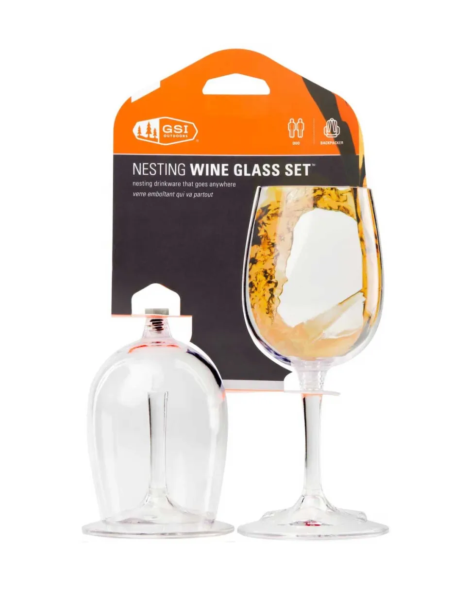 2 Verres A Vin Nesting - Assiette - Verre | Gsi