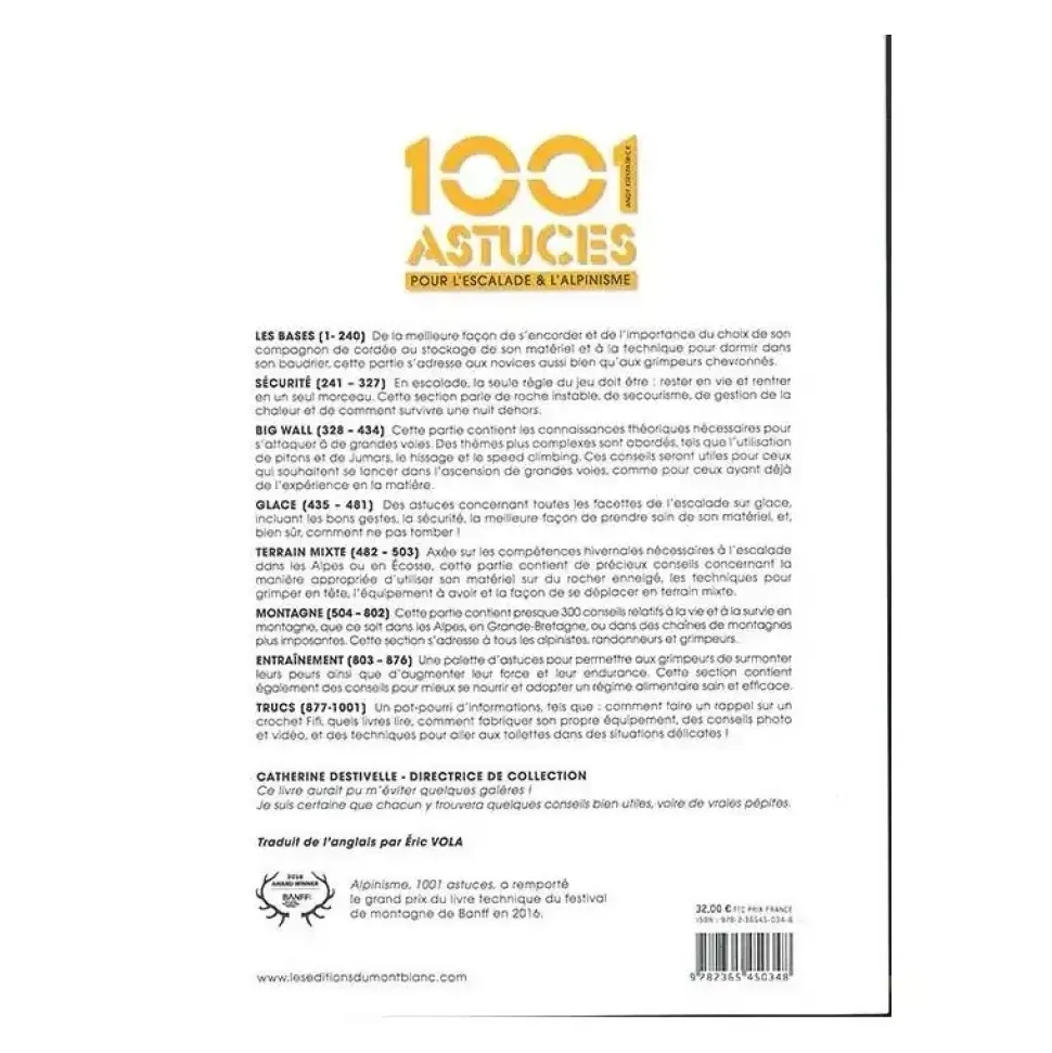 Alpinisme 1001 Astuces - Equipement Outdoor | Editions Mont Blanc