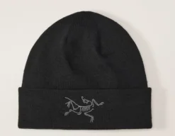 Bonnet Embroidered Bird Toque Black Arcteryx