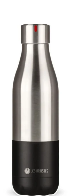 Bouteille Isotherme 500 Ml Silver Black - Bouteille Isotherme | Les Artistes