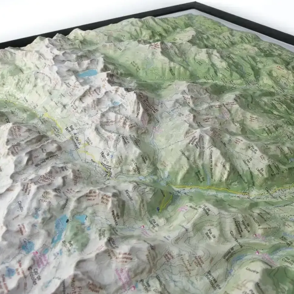 Carte En Relief Pic Du Midi Bigorre | Deniveles Editions