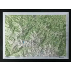 Carte En Relief Pic Du Midi Bigorre | Deniveles Editions