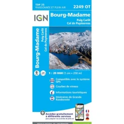 Carte 2249ot Bourg-madame/col Puymorens - Cartes | Ign