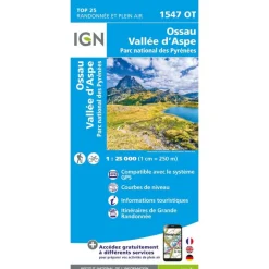 Carte 1547ot Ossau - Vallee D'aspe - Cartes | Ign