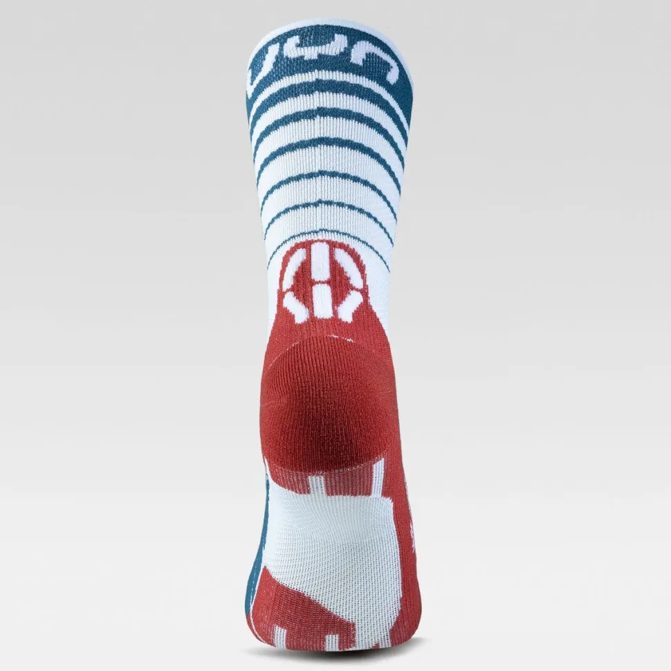 Chaussettes Runner's Five Socks White Blue Red - Chaussettes | Uyn