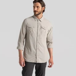 Chemise Nosilife Adventure Long Sleeved III Parchment | Craghoppers