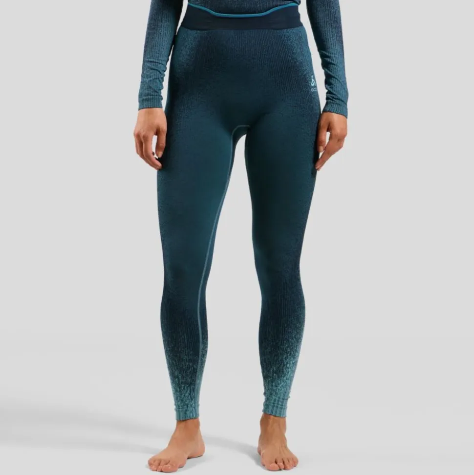 Collant Long Femme Performance Warm Blackcomb Provincial Blue | Odlo