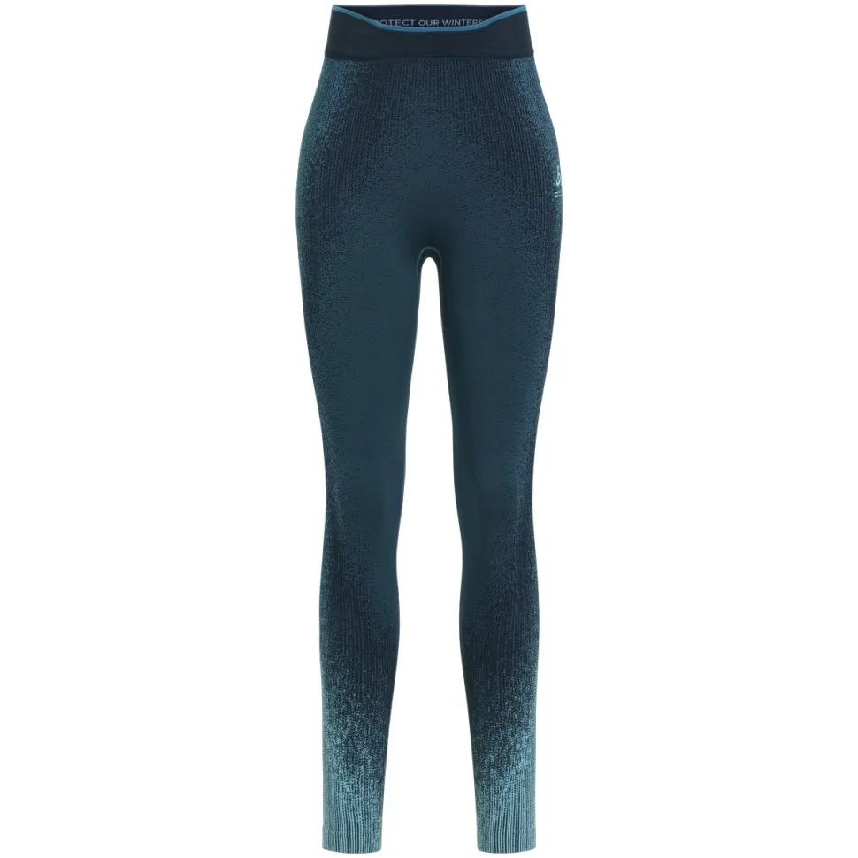 Collant Long Femme Performance Warm Blackcomb Provincial Blue | Odlo