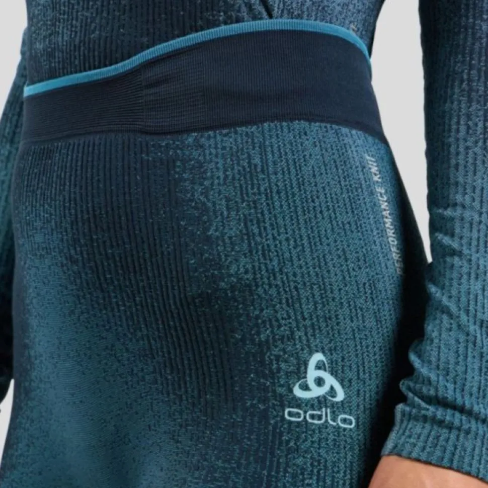 Collant Long Femme Performance Warm Blackcomb Provincial Blue | Odlo