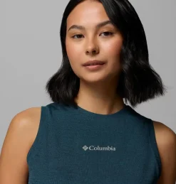 Débardeur Femme Columbia Move High Neck Everblue Heather - Debardeur | Columbia