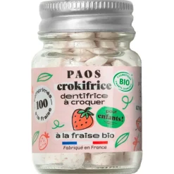 Dentifrice Bio A Croquer X100 Fraise - Hygiene | Paos