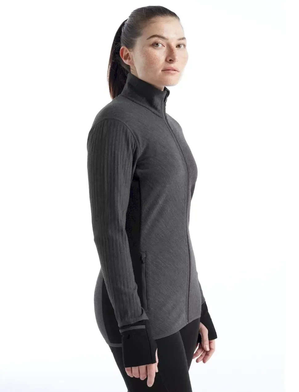Descender Femme Jet Heather Black - Veste | Icebreaker