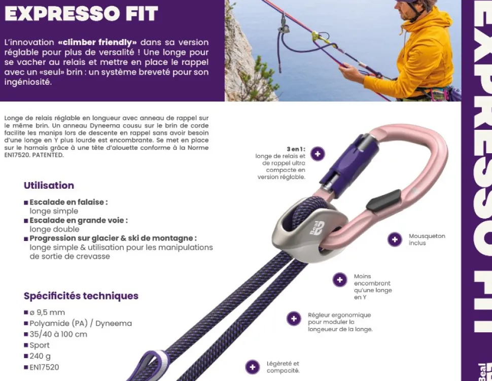 Expresso Fit Matt Blue - Equipement Outdoor | Beal