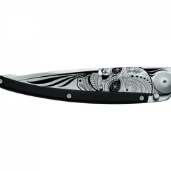 37g Tatoo Latino Skull ébène - Couteau | Deejo