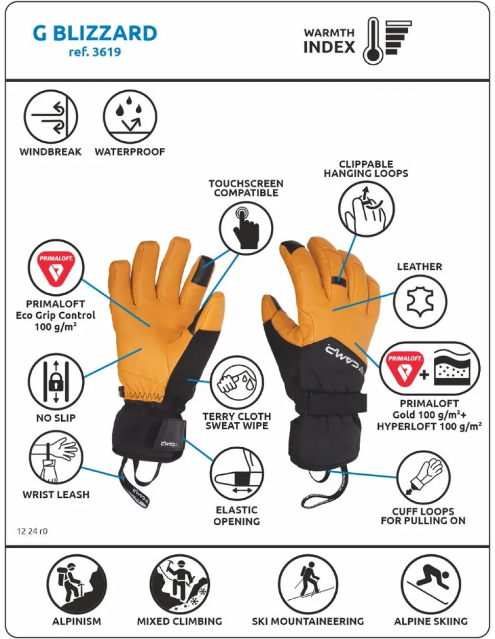 Gants G Blizzard Black Yellow