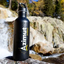 Gourde Acier 1l Noir Mat - Gourde Rigide | Azimut Outdoor