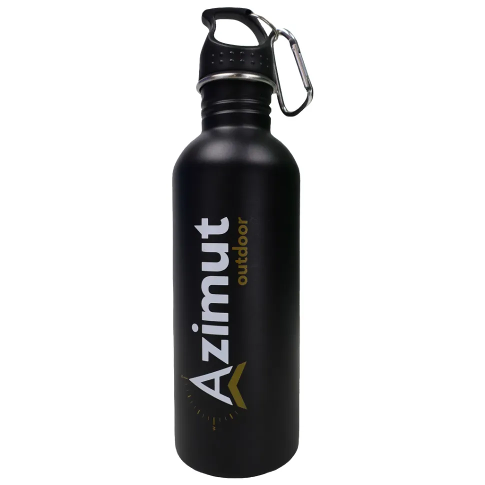 Gourde Acier 1l Noir Mat - Gourde Rigide | Azimut Outdoor