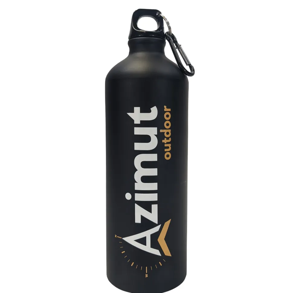 Gourde Aluminium 1l - Noire - Gourde Rigide | Azimut Outdoor