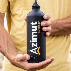 Gourde Aluminium 1l - Noire - Gourde Rigide | Azimut Outdoor
