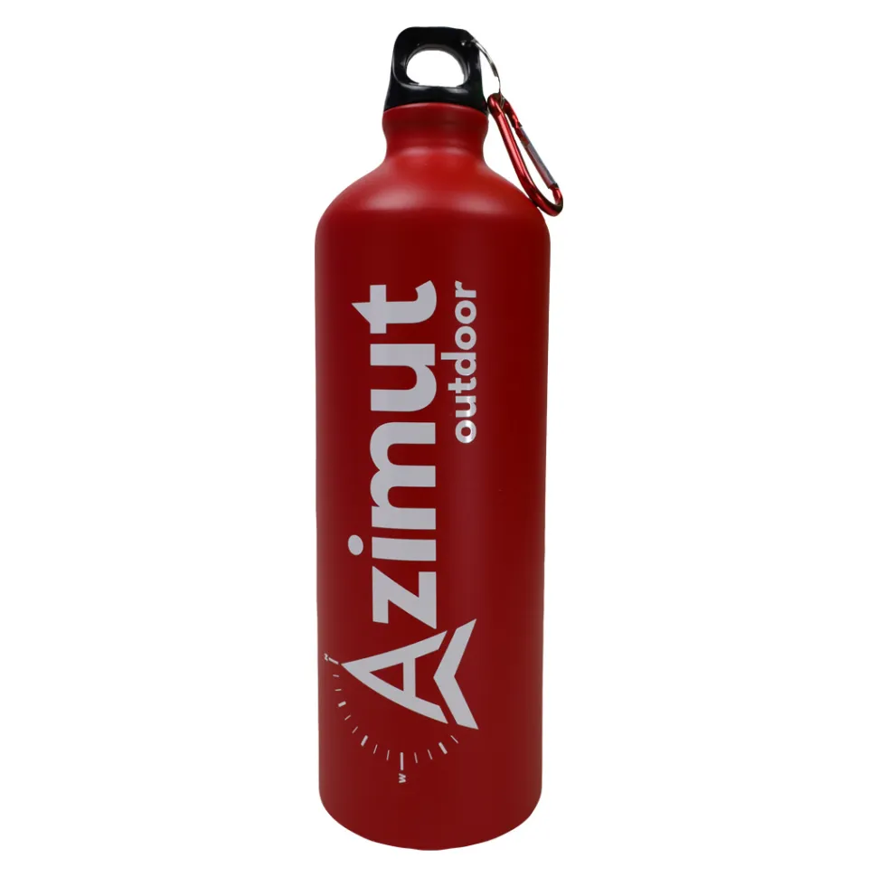 Gourde Aluminium 1l - Rouge - Gourde Rigide | Azimut Outdoor