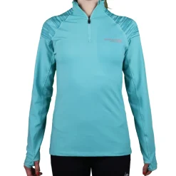 Ladies Fleece 1/2 Zip Top Trail+ Turquoise | Impulse Outdoor