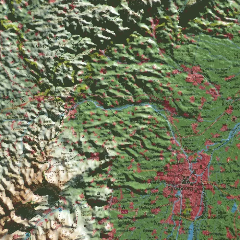 Le Massif Des Vosges - Cartes | 3dmap