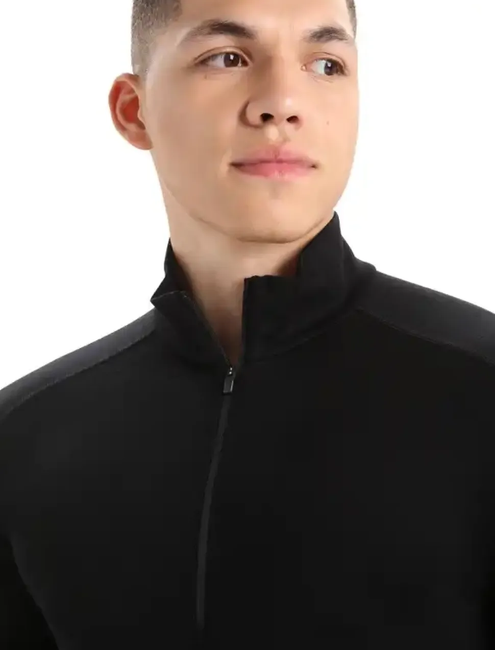 M 260 Tech Ls Half Zip Black - Tee Shirt Ml | Icebreaker