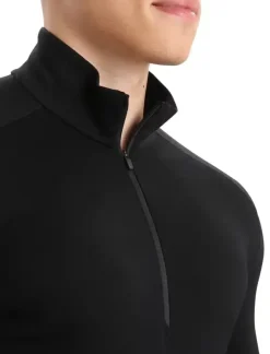 M 260 Tech Ls Half Zip Black - Tee Shirt Ml | Icebreaker
