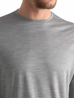M Mer 125 Cool-lite Sphere III Ls T-shirt Metro Hthr | Icebreaker
