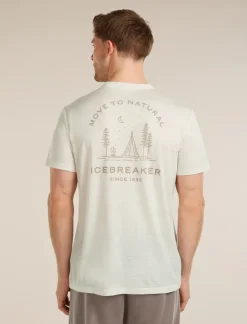 M Mer 150 Tech Lite Ss T-shirt Peaceful Pass Ecru Hthr - Tee Shirt Mc