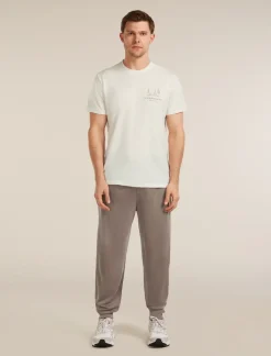 M Mer 150 Tech Lite Ss T-shirt Peaceful Pass Ecru Hthr - Tee Shirt Mc