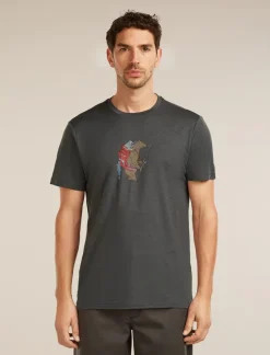 M Mer 150 Tech Lite Ss T-shirt Bear Catch Obsidian - Tee Shirt Mc