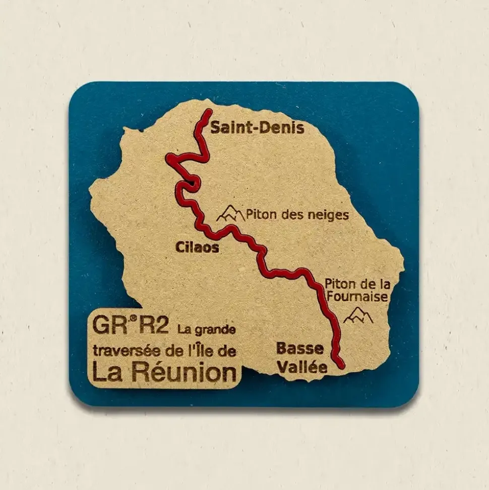 Magnet Gr R2 L'île De La Réunion - Porte Cles | Aiguille Du Sud