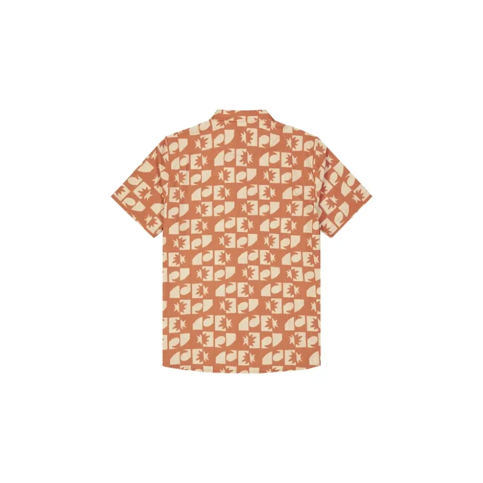 Mataikona Ss Shirt Sunset Waves Print - Chemise