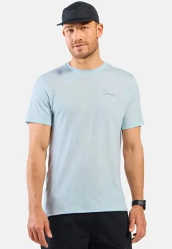 Merino 160 Postcards Baby Blue - Tee Shirt Mc | Odlo