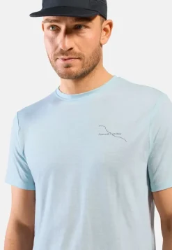 Merino 160 Postcards Baby Blue - Tee Shirt Mc | Odlo
