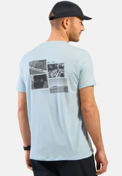 Merino 160 Postcards Baby Blue - Tee Shirt Mc | Odlo