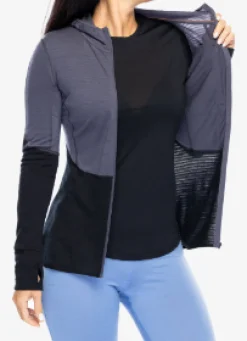Merino 200 Realfleece Descender Ls Zip H Graphite/noir Femme - Veste