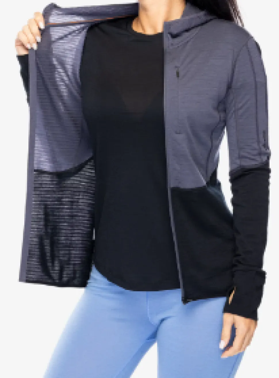 Merino 200 Realfleece Descender Ls Zip H Graphite/noir Femme - Veste