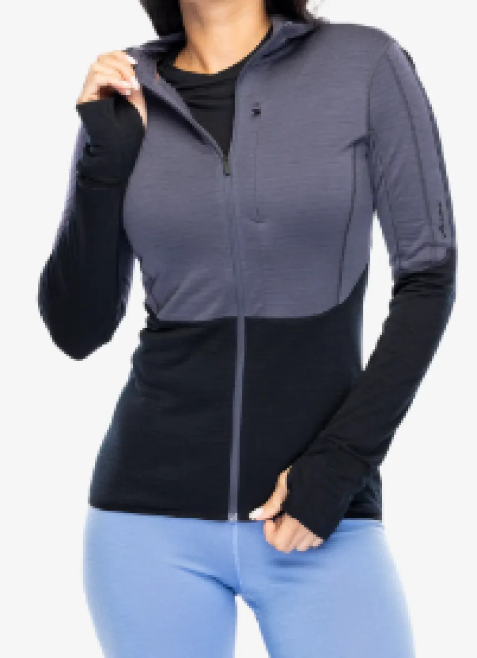 Merino 200 Realfleece Descender Ls Zip H Graphite/noir Femme - Veste