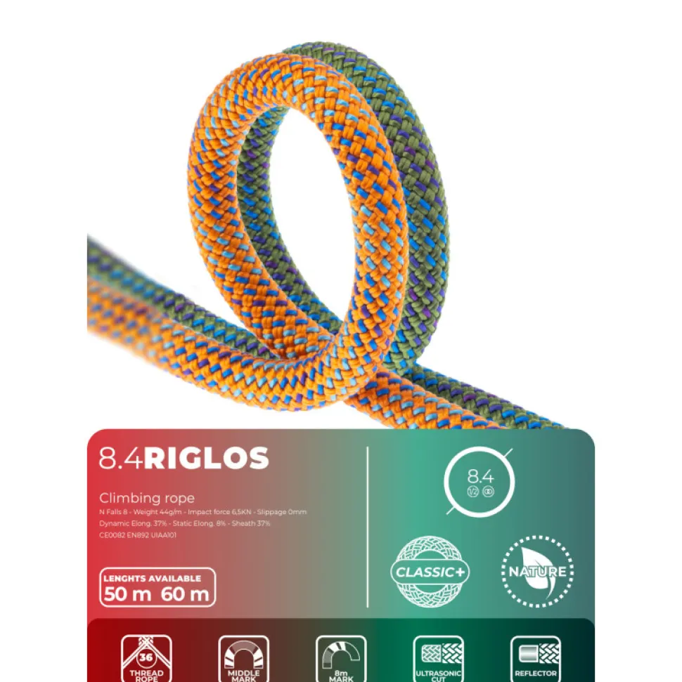 8,4mm Riglos Vert 50 M - Cordes A Double | Fixe
