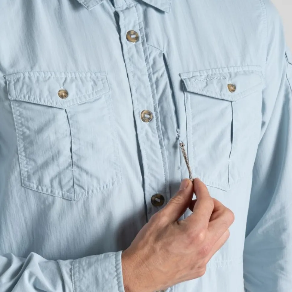 Nosilife Adventure Long Sleeved Shirt III Niagara Blue | Craghoppers