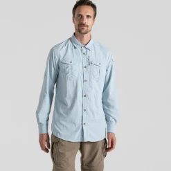 Nosilife Adventure Long Sleeved Shirt III Niagara Blue | Craghoppers