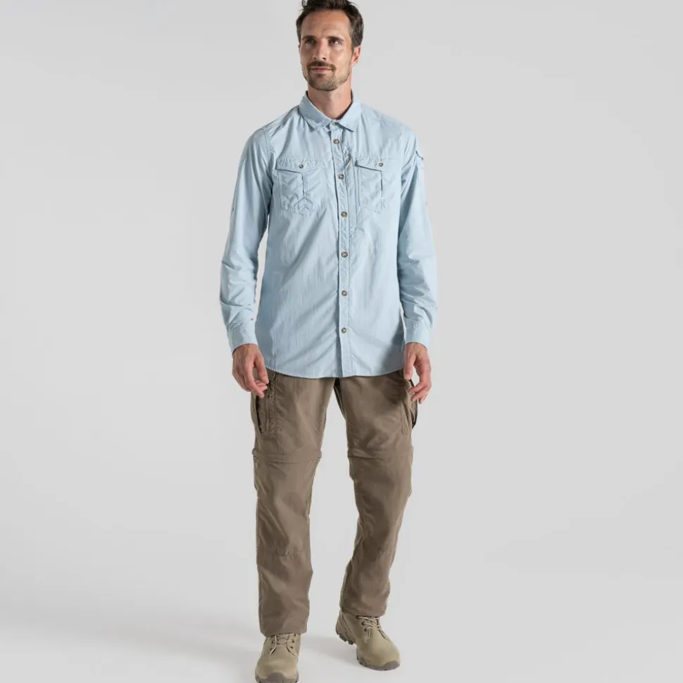 Nosilife Adventure Long Sleeved Shirt III Niagara Blue | Craghoppers