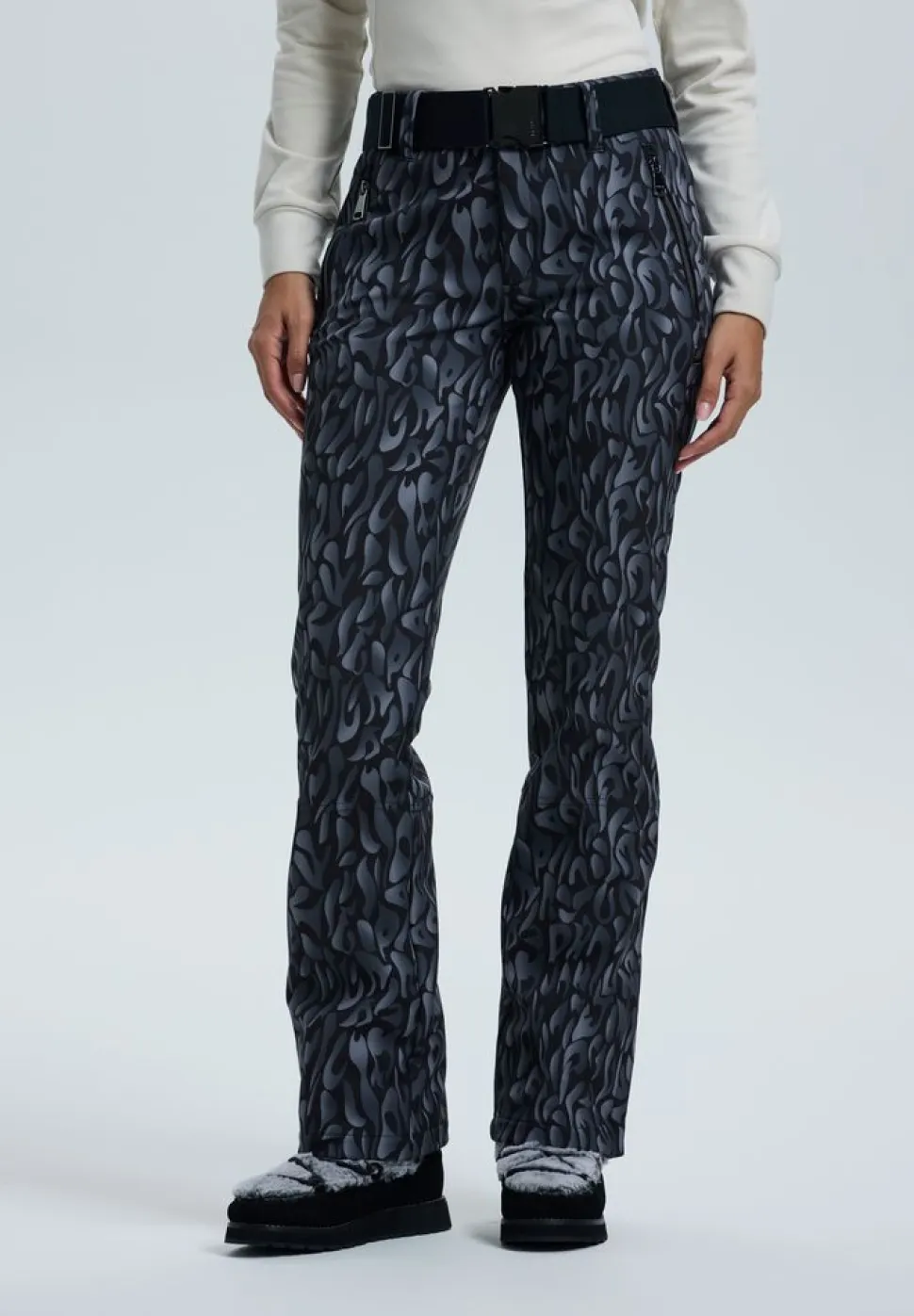 Pantalon Femme Joentaus Noir Print
