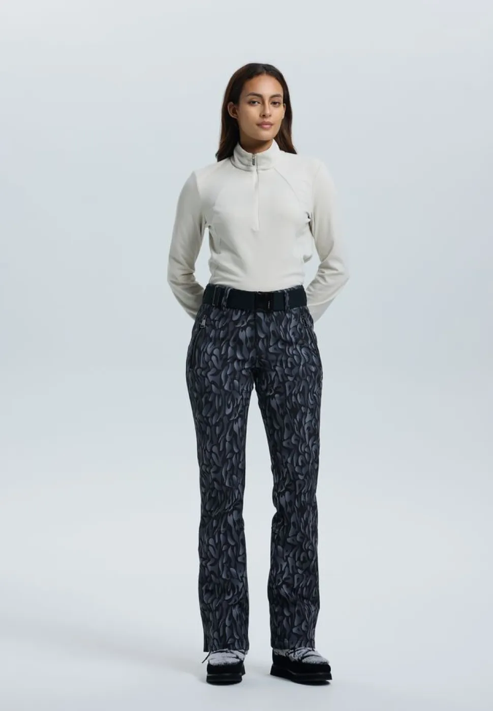 Pantalon Femme Joentaus Noir Print