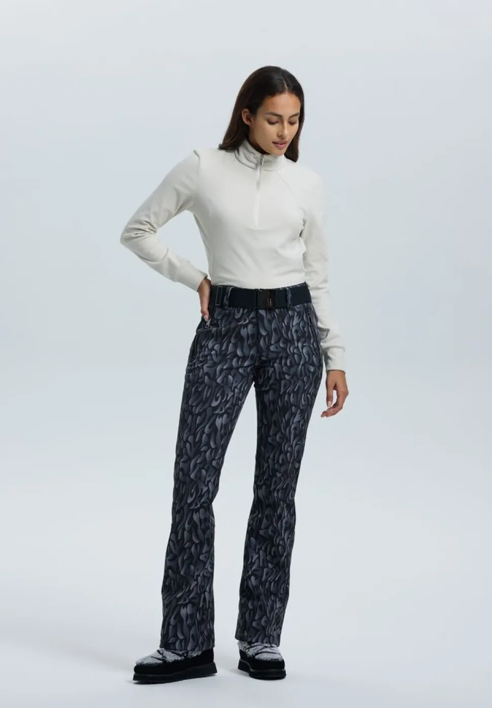 Pantalon Femme Joentaus Noir Print
