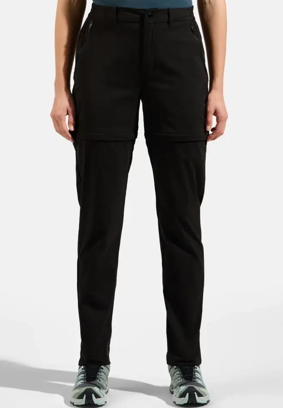 Pantalon Femme Zip Off Ascent Light Black - Pantalon | Odlo