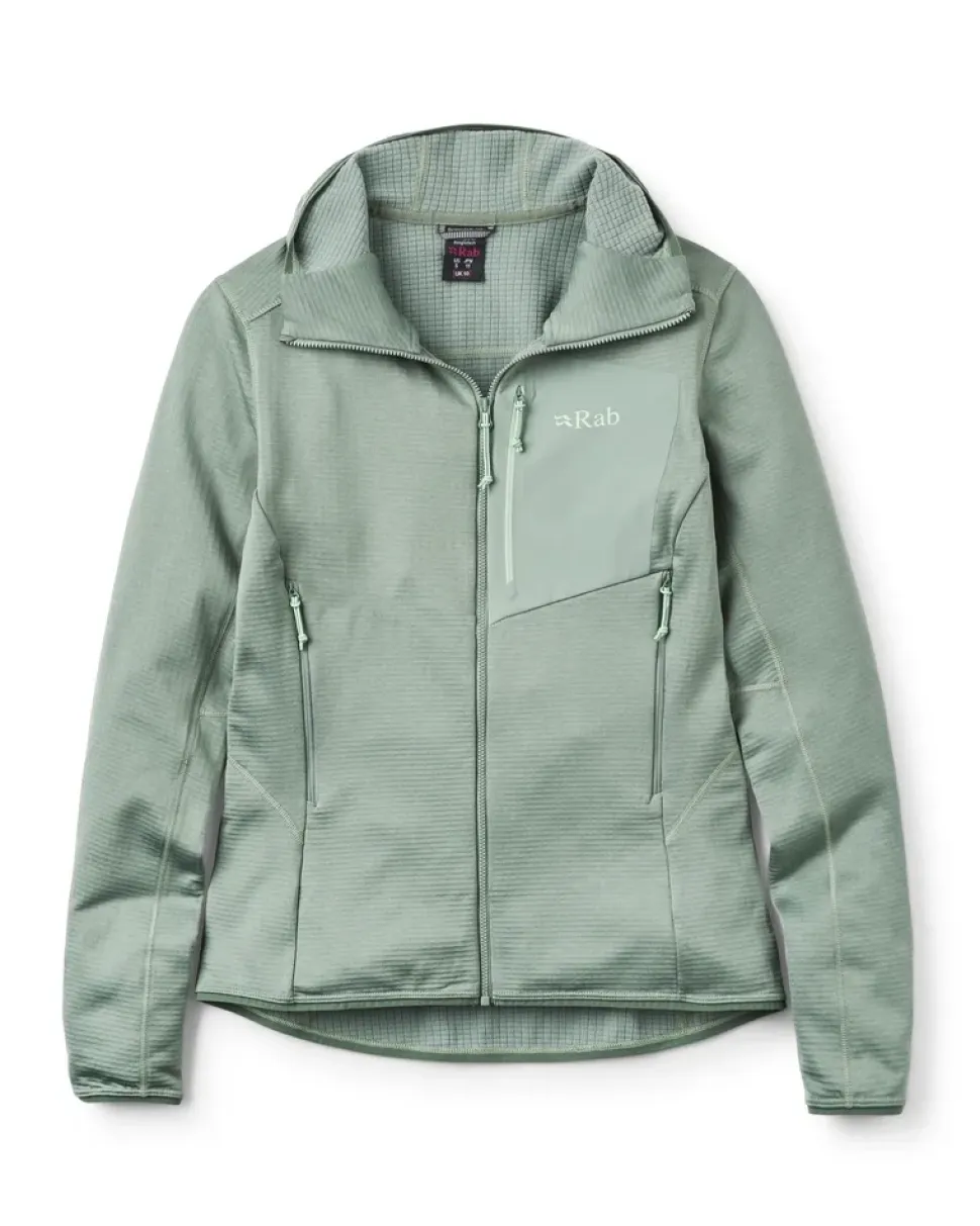 Polaire A Capuche Femme Ascendor Light Dark Fig Green - Polaire | Rab